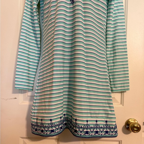 “CABANA LIFE” Striped & Embroidered Mini Dress - Picture 5 of 11